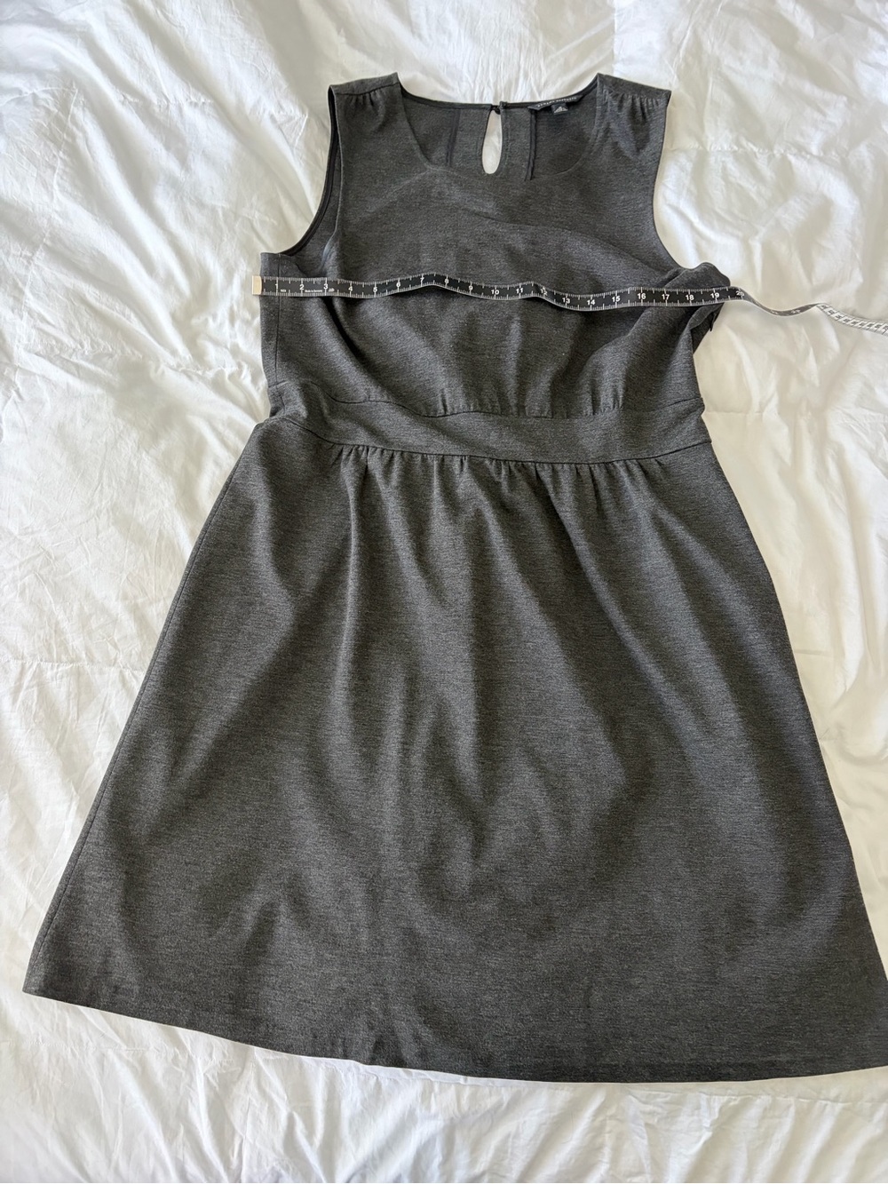 Banana Republic Dark Charcoal Sleeveless Midi Dress